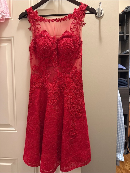 JVN by Jovani Dresses & Skirts - Red Beaded Lace Pageant Homecoming Dress